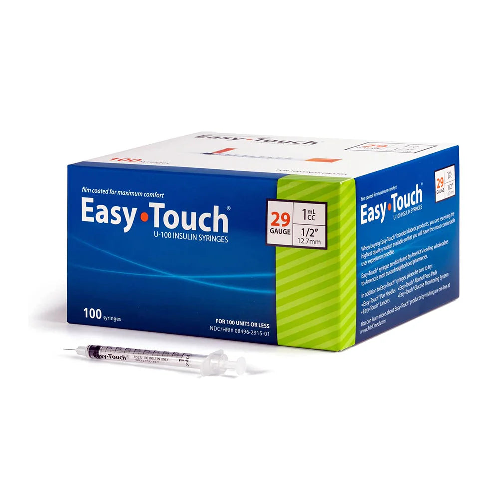 MHC - Easy Touch 1cc Insulin Syringe 29g x ½ (100/BX)